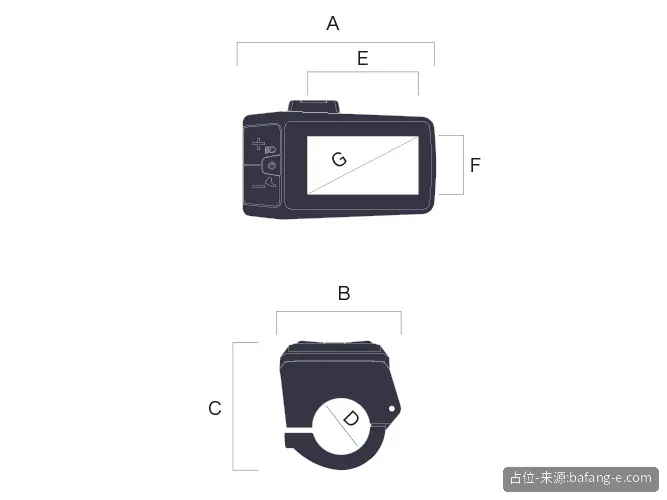 Bafang DP C080.CB 1.9" TFT E-Bike Display 2