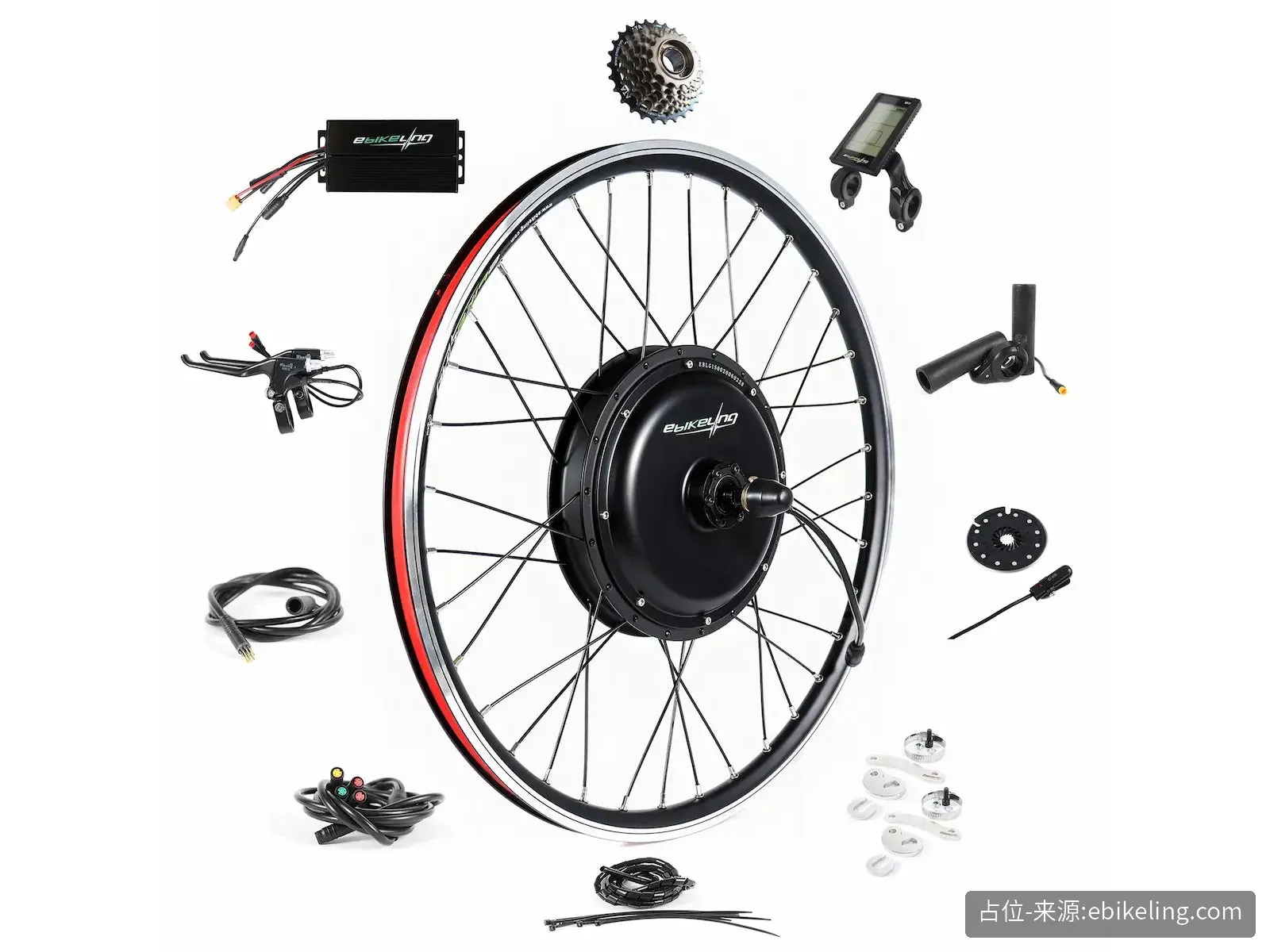 48V 1500W Direct-Drive Rear Hub Motor Kit (battery bundle optional)
