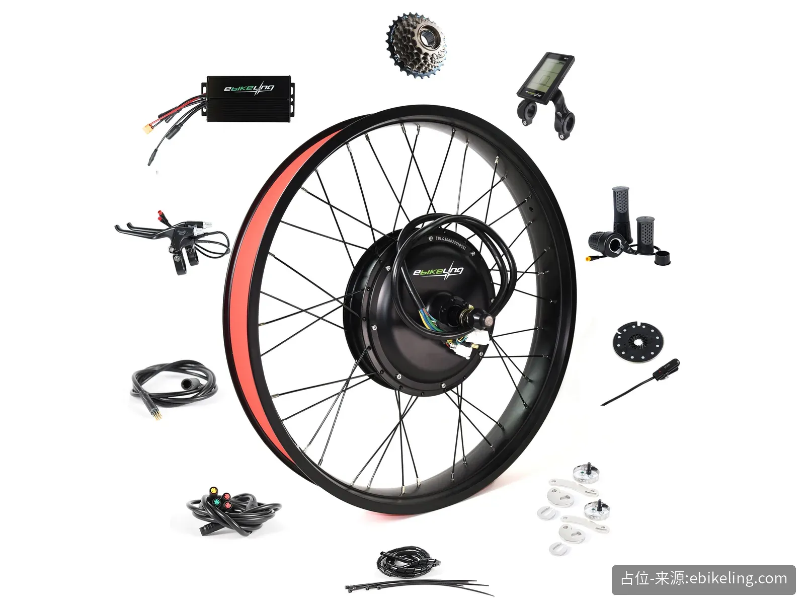 3000W Direct-Drive Rear Hub Motor Kit (52–72V, 4 kW peak) 2